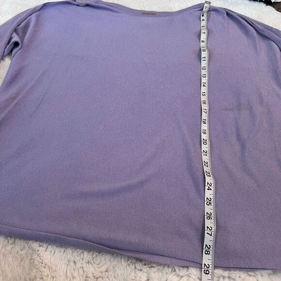 Chico's Boat Neck Slit Sleeve Cashmere Pullover Blouse Lavender Size 3 - Picture 8 of 12